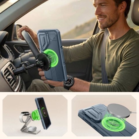 Etui Tech-Protect Kevlar MagSafe 2-Set na Samsung Galaxy S26 Ultra - niebieskie Tech-Protect