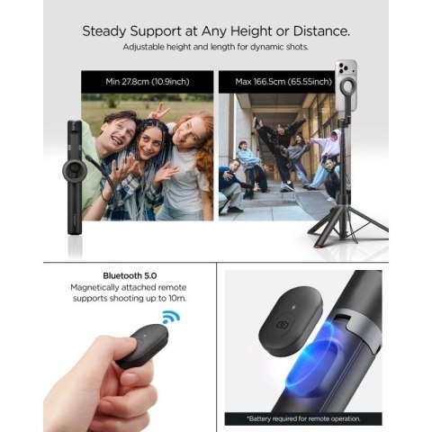 Selfie stick Spigen S582W Bluetooth - czarny Spigen