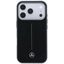 Etui Mercedes Leather Semi Wrap Iconic Line MagSafe na iPhone 17 Pro Max - czarne Mercedes