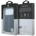 Etui Mercedes Leather Semi Wrap Iconic Line MagSafe na iPhone 17 Pro Max - granatowe Mercedes