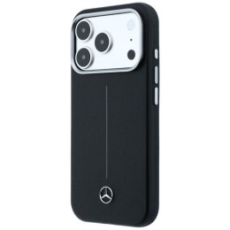 Etui Mercedes Leather Semi Wrap Iconic Line MagSafe na iPhone 17 Pro - czarne Mercedes