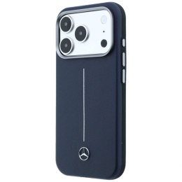 Etui Mercedes Leather Semi Wrap Iconic Line MagSafe na iPhone 17 Pro - granatowe Mercedes