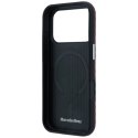 Etui Mercedes Leather Semi Wrap Wood Effect MagSafe na iPhone 17 Pro Max - czerwone Mercedes