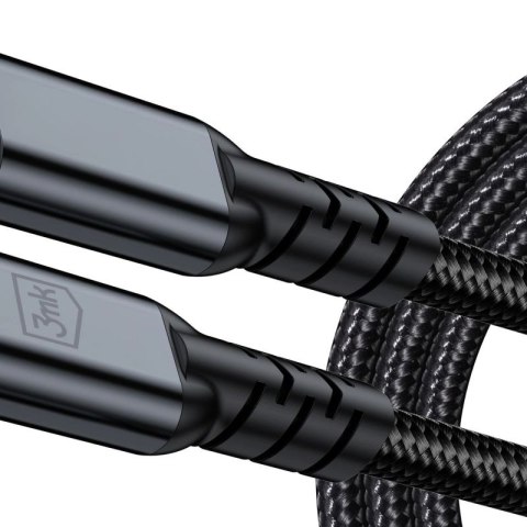 Kabel 3mk Hyper Cable N-SERIES USB-C / USB-C Thunderbolt 4 2m 48V / 5A 40Gb/s 240W 8K60Hz - czarny 3mk Protection