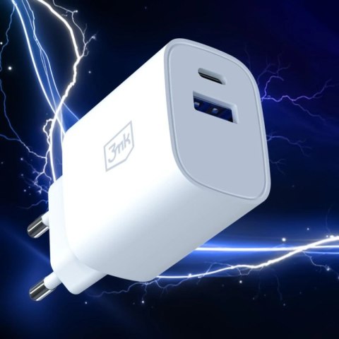 Ładowarka sieciowa 3mk FlowPower 30W 1A1C PD 3,0 QC4+ - biała 3mk Protection