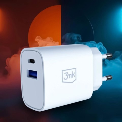 Ładowarka sieciowa 3mk FlowPower 30W 1A1C PD 3,0 QC4+ - biała 3mk Protection