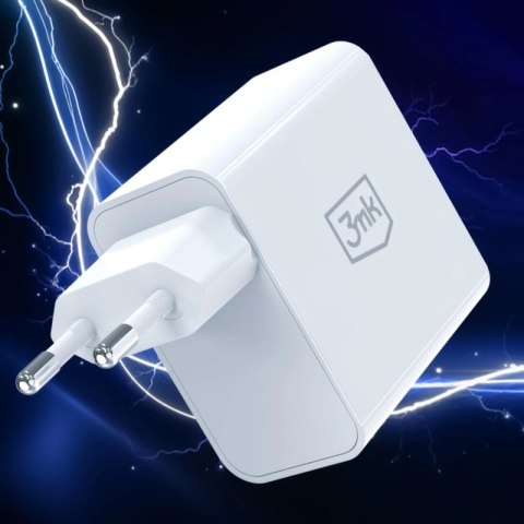 Ładowarka sieciowa 3mk FlowPower 45W 1A1C PD3.0 QC4+ - biała 3mk Protection