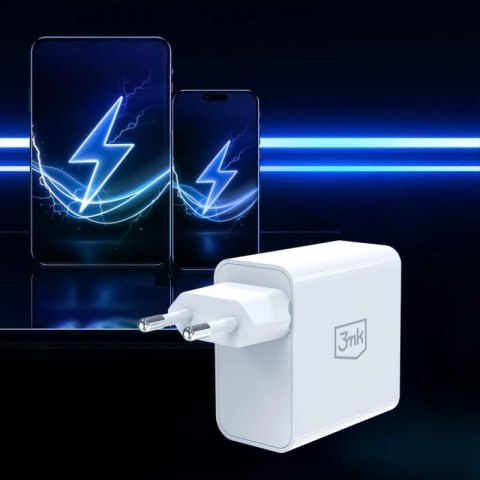 Ładowarka sieciowa 3mk FlowPower 45W 1A1C PD3.0 QC4+ - biała 3mk Protection