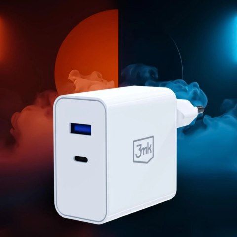Ładowarka sieciowa 3mk FlowPower 45W 1A1C PD3.0 QC4+ - biała 3mk Protection