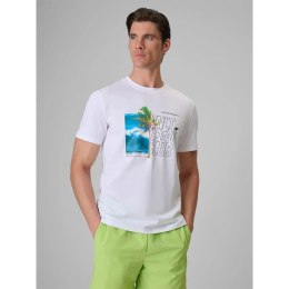 T-shirt regular z nadrukiem męski 4F 4FRSS26TTSHM4303-10S 4f