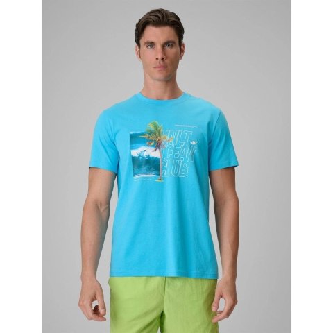 T-shirt regular z nadrukiem męski 4F 4FRSS26TTSHM4303-33S 4f