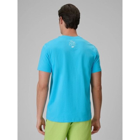 T-shirt regular z nadrukiem męski 4F 4FRSS26TTSHM4303-33S 4f