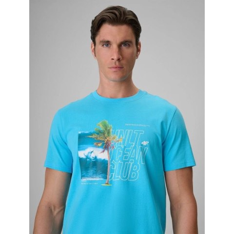 T-shirt regular z nadrukiem męski 4F 4FRSS26TTSHM4303-33S 4f