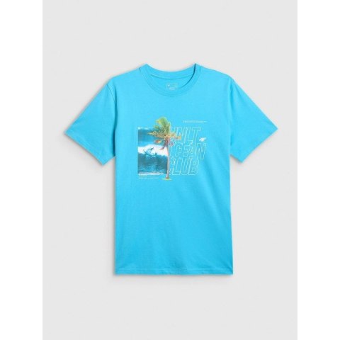 T-shirt regular z nadrukiem męski 4F 4FRSS26TTSHM4303-33S 4f