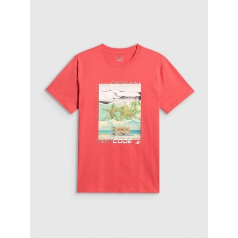 T-shirt regular z nadrukiem męski 4F 4FRSS26TTSHM4304-63S 4f