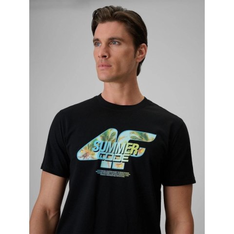 T-shirt regular z nadrukiem męski 4F 4FRSS26TTSHM4305-20S 4f
