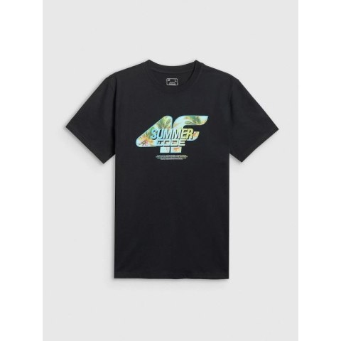 T-shirt regular z nadrukiem męski 4F 4FRSS26TTSHM4305-20S 4f