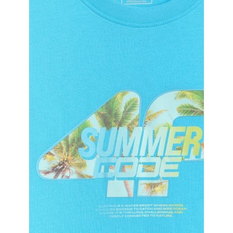 T-shirt regular z nadrukiem męski 4F 4FRSS26TTSHM4305-33S 4f