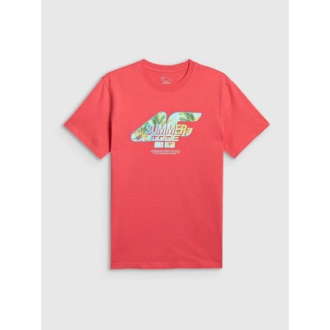 T-shirt regular z nadrukiem męski 4F 4FRSS26TTSHM4305-63S 4f