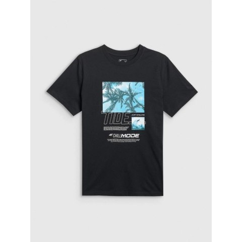 T-shirt regular z nadrukiem męski 4F 4FRSS26TTSHM4321-20S 4f