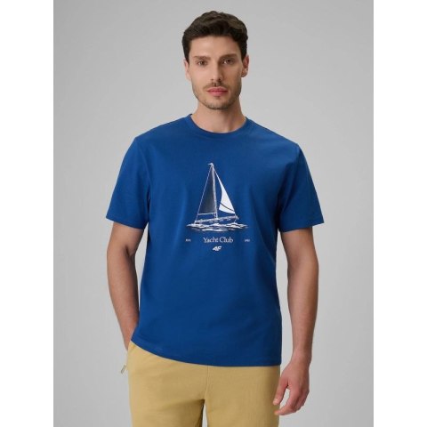 T-shirt relaxed z nadrukiem męski 4F 4FRSS26TTSHM3996-033S 4f