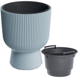 DONICZKA DO KWIATÓW MILLY NA NODZE ŚR 24CM JASNY SZARY Prosperplast