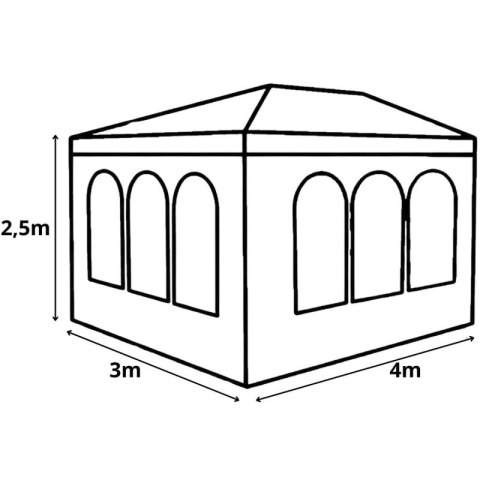 PAWILON NAMIOT OGRODOWY 3X4X2.5M GRANATOWY SASKA GARDEN SASKA