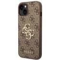 Etui Guess 4G Big Metal Logo na iPhone 14 - brązowe Guess