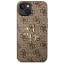 Etui Guess 4G Big Metal Logo na iPhone 14 - brązowe Guess