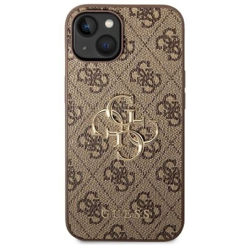 Etui Guess 4G Big Metal Logo na iPhone 14 - brązowe Guess