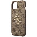 Etui Guess 4G Big Metal Logo na iPhone 14 - brązowe Guess