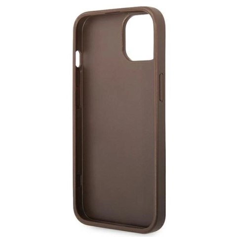 Etui Guess 4G Big Metal Logo na iPhone 14 - brązowe Guess
