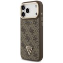 Etui Guess 4G PU Triangle Logo & Stand Camera Magsafe na iPhone 17 Pro Max - brązowe Guess