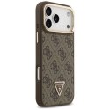 Etui Guess 4G PU Triangle Logo & Stand Camera Magsafe na iPhone 17 Pro Max - brązowe Guess