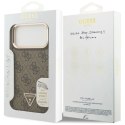 Etui Guess 4G PU Triangle Logo & Stand Camera Magsafe na iPhone 17 Pro Max - brązowe Guess