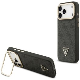 Etui Guess 4G PU Triangle Logo & Stand Camera Magsafe na iPhone 17 Pro Max - czarne Guess