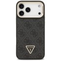 Etui Guess 4G PU Triangle Logo & Stand Camera Magsafe na iPhone 17 Pro Max - czarne Guess