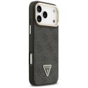 Etui Guess 4G PU Triangle Logo & Stand Camera Magsafe na iPhone 17 Pro Max - czarne Guess