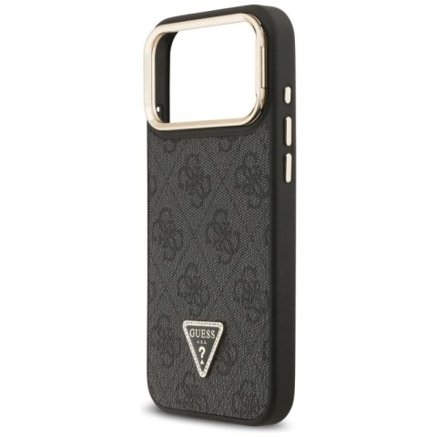 Etui Guess 4G PU Triangle Logo & Stand Camera Magsafe na iPhone 17 Pro Max - czarne Guess