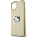 Etui Hello Kitty Leather Kitty Head MagSafe na iPhone 11 / Xr - złote Hello Kitty