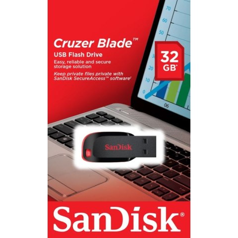 Pendrive SanDisk CRUZER BLADE SDCZ50-032G-B35 (32GB; USB 2.0; kolor czarny) SanDisk