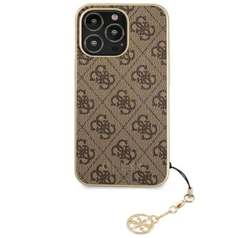 Etui Guess 4G Charms Collection na iPhone 13 Pro / iPhone 13 - brązowe Guess