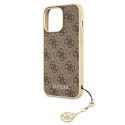 Etui Guess 4G Charms Collection na iPhone 13 Pro / iPhone 13 - brązowe Guess