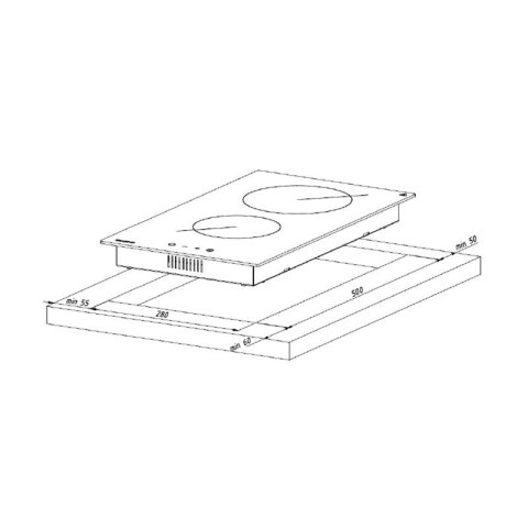 Płyta ceramiczna AKPO PKA 30830/2 czarna AKPO