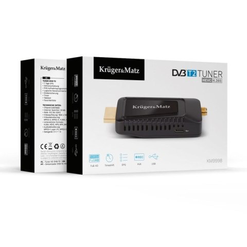 KRUGER & MATZ DEKODER DVB-T2H.265 HEVC MINI KM9998 Kruger & Matz
