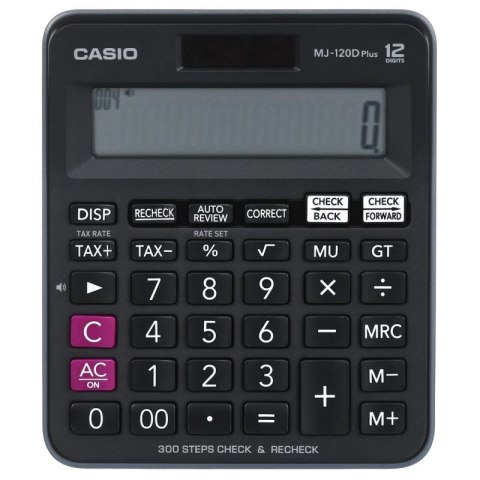 CASIO KALKULATOR BIUROWY MJ-120D PLUS CZARNY, 12 CYFROWY WYŚWIETLACZ CASIO