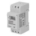 Elektroniczny programator czasowy, 16 programów, 2 moduły, DIN TH-35mm Orno