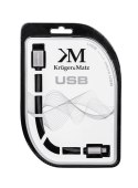 Kabel USB - micro USB gniazdo-wtyk 0,2 m Kruger&Matz Kruger&Matz