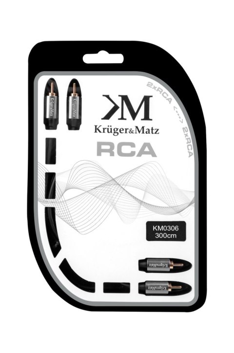 Kabel 2RCA-2RCA 3.0m Kruger&Matz Kruger&Matz