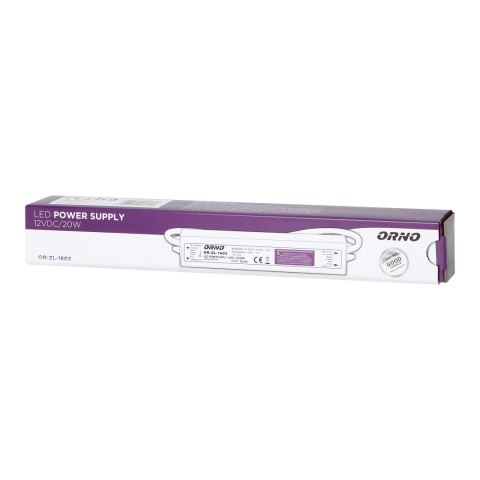 Zasilacz do LED 12VDC 20W, IP67 Orno
